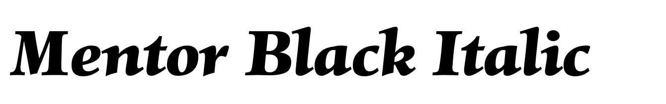Mentor Black Italic